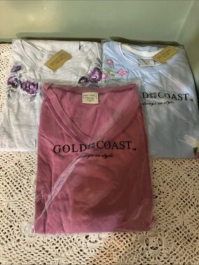 New Women's Long Sleeve Gold Coast XL Knit Tops Lot 3